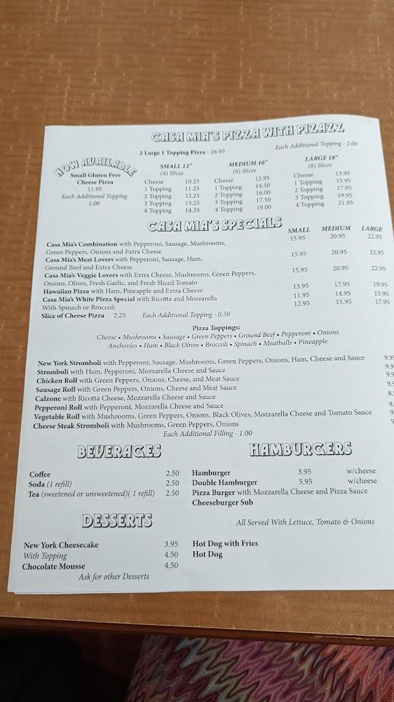 Casa Mia's Menu image 2